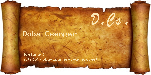 Doba Csenger névjegykártya
